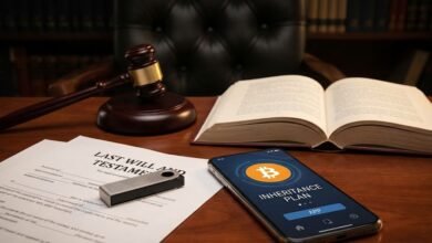 هل يمكنني قانونياً توريث محفظة البتكوين الخاصة بي بعد الوفاة ؟