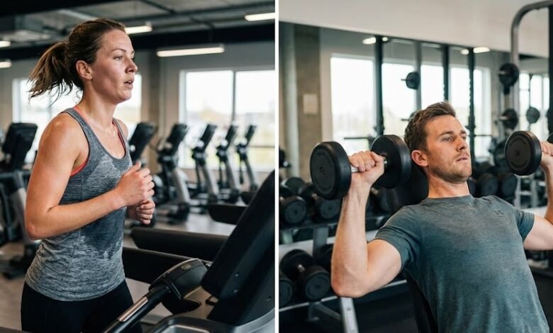 مقارنة توضيحية للاختيار بين الكارديو أم الحديد في الجيم
