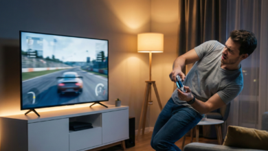 الميل أثناء اللعب عند الانعطاف في ألعاب الفيديو