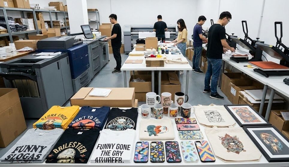 نماذج منتجات تعتمد على البيع قبل الشراء عبر الطباعة عند الطلب