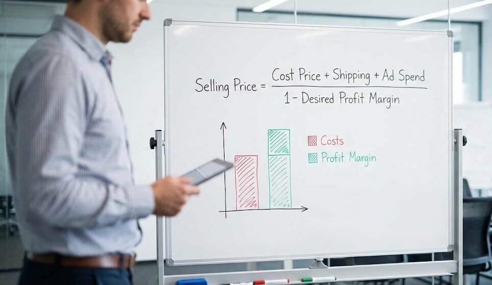 رسم بياني يوضح كيفية تسعير المنتج الرابح لضمان هامش ربح جيد