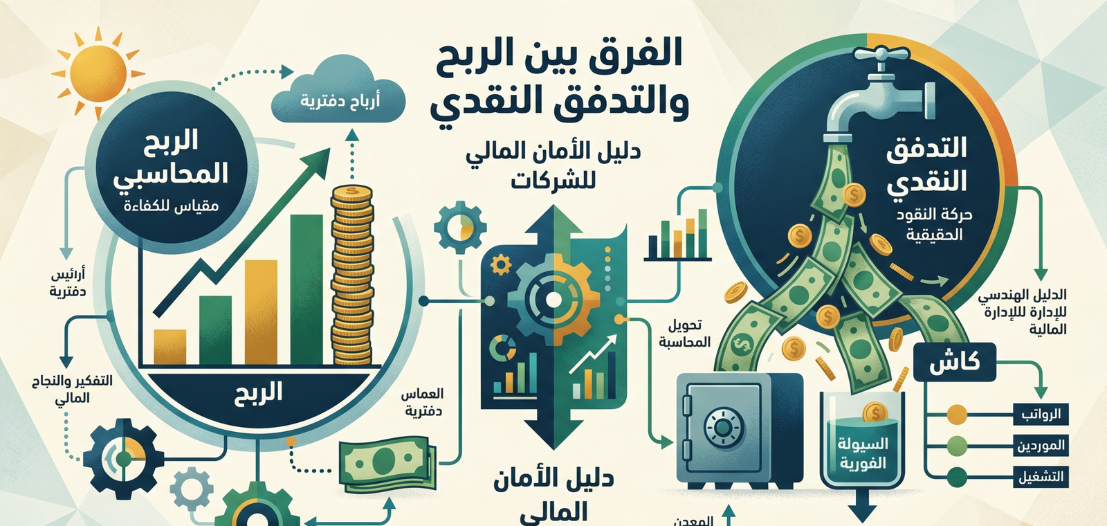 الفرق بين الربح المحاسبي والتدفق النقدي